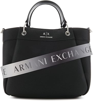 A | X ARMANI EXCHANGE Wave Medium Tote, Nero