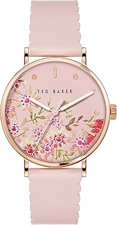 Ted Baker Phylipa Retro Pink Leather Strap Watch (Model: BKPPHS2389I)