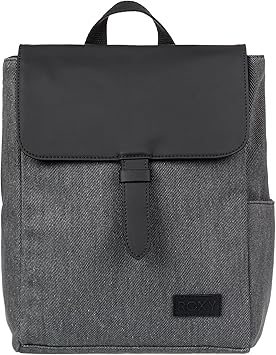 Roxy Women's Fashionable 7L Melting Spot Small Backpack Bag w/Adjustable Straps and Flap Closure, Anthracite