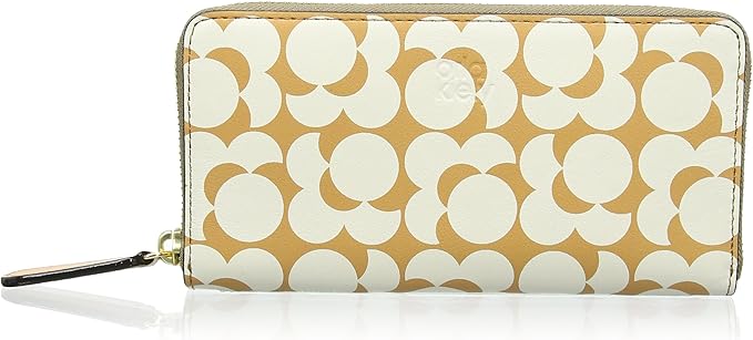 Orla Kiely Women's Cuprinted Pocket Leather Big Zip Wallet