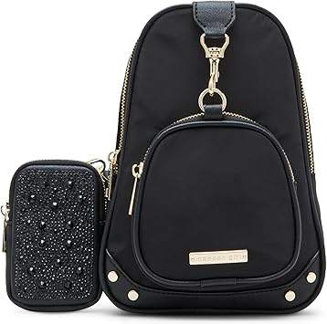 Madden Girl Women's Wave Sling Crossbody, Black, Medium