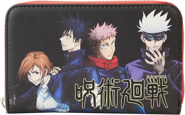 Loungefly Anime: Jujutsu Kaisen 'Year One Class' Wallet, Faux Leather, Multicolor, Unisex