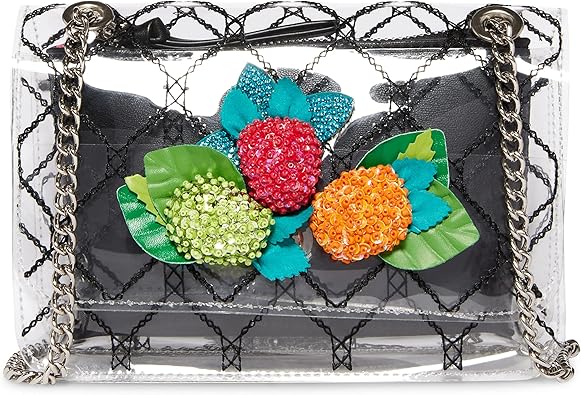 Betsey Johnson Berry Pretty Clear Convertible Bag