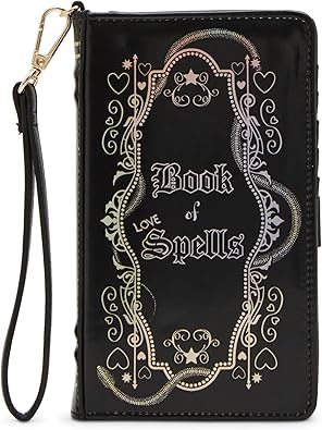 Betsey Johnson Book of Spells Wallet Wristlet, Black