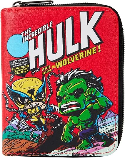 Funko Loungefly Marvel: Wolverine 50th Anniversary - The Incredible Hulk and The Wolverine Wallet