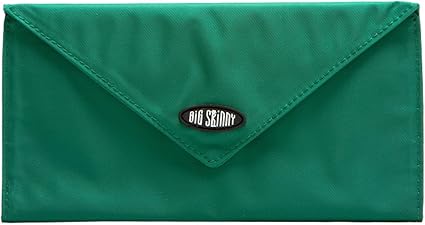 Big Skinny RFID Blocking Slimvelope Tri-Fold Checkbook, Holds Up to 40 Cards, Verdant Green