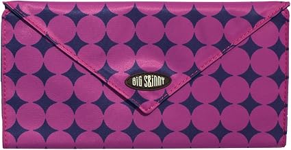 Big Skinny Slimvelope Plum Dot Tri Fold Checkbook, Purple, One Size