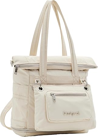 Desigual Women's Accessories Nylon Backpack Big, White, One Size