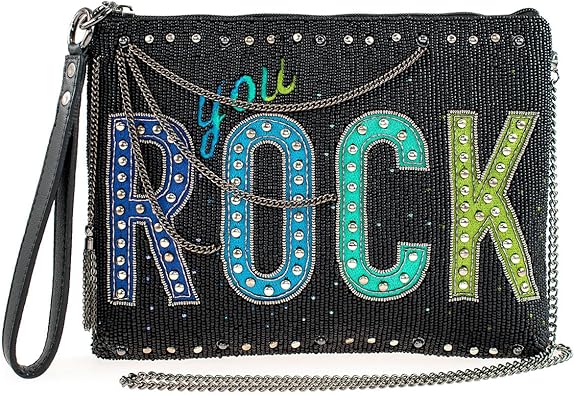 Mary Frances You Rock Beaded Crossbody Wristlet Handbag, Multicolor