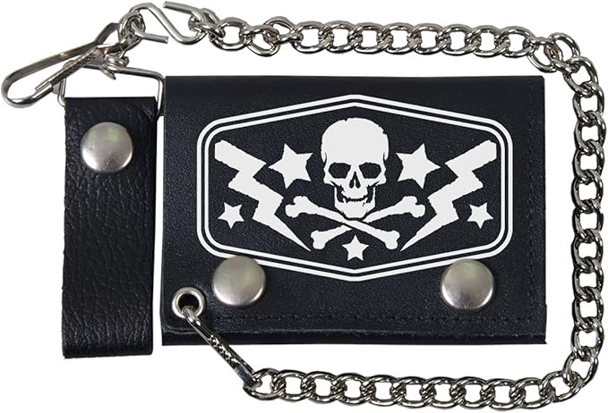 Hot Leathers Unisex-Adult Leather Wallet with Chain