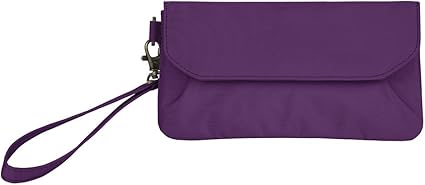 Travelon Pleated Clutch Wallet, Purple, One Size