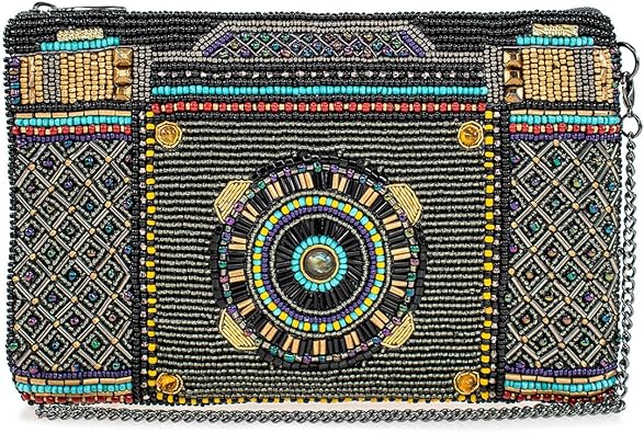 Mary Frances Shutterbug Beaded Camera Crossbody Phone Bag, Multicolor