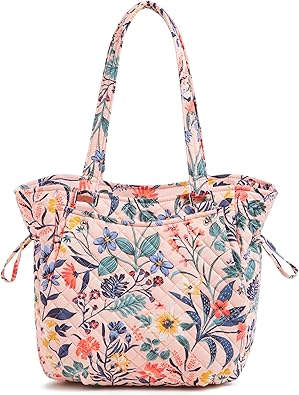 Vera Bradley Cotton Glenna Satchel Purse, Paradise Coral