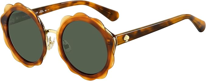 Kate Spade New York Women's Karrie/S Round Sunglasses, Brown/Green, 52mm, 22mm