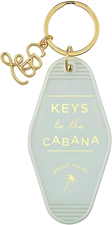 Santa Barbara Design Studio Keychain Lili + Delilah Small Gifts Vintage Motel Key Tag Key Ring, 3.5