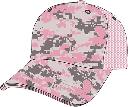 DECKY Structured Camo Trucker Cap, Pink/Desert