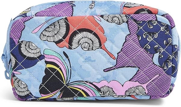 Vera Bradley Women's Cotton Zip-around Essential Oil Case, Butterfly By - Recycled Cotton, One Size