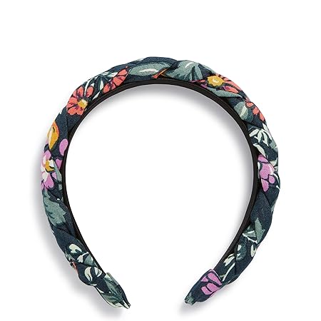 Vera Bradley Women's Braided Headband, Fresh-Cut Floral Green, One Size