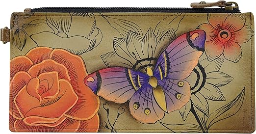 Anna by Anuschka Women's Hand Painted Genuine Leather Organizer Wallet