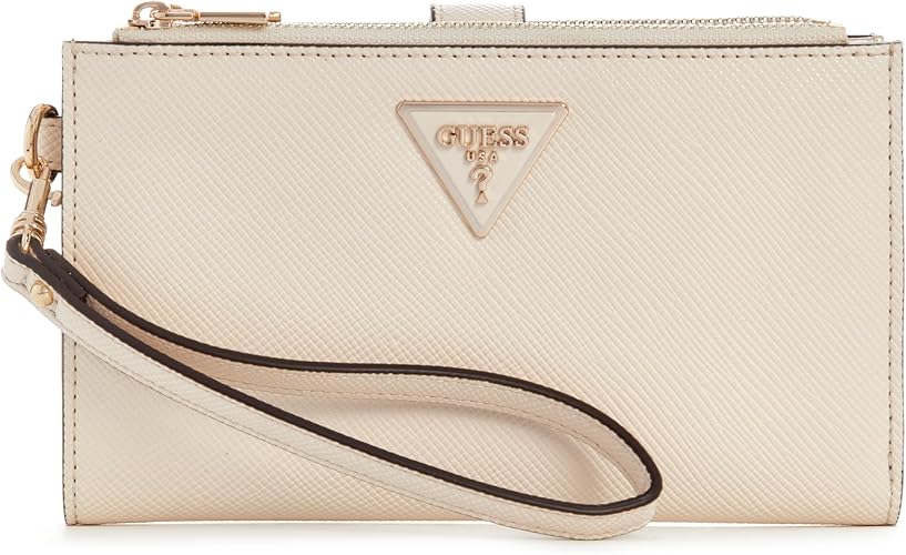 GUESS Laurel Double Zip Organizer Wallet, Stone