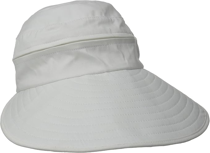 Women's Naples Cotton Packable Cap & Visor Sun Hat, Rated UPF 50+ for Max Sun Protection