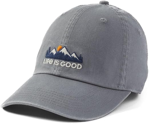 Life is Good Adult Chill Cap-Adjustable Embroidered Graphic Baseball Hat for Men and Women, One Size