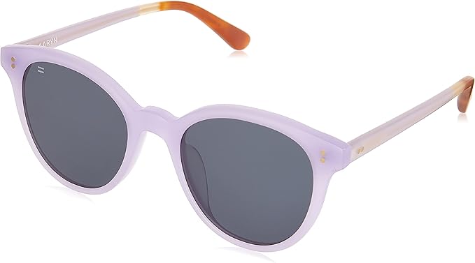 TOMS Women's Round Sunglasses, Matte Lavender Crystal, 50-20-147