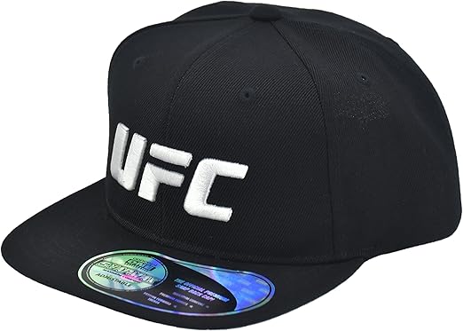 Concept One UFC Baseball Cap, 6 Panel Adult Adjustable Snapback Hat with Flat Brim