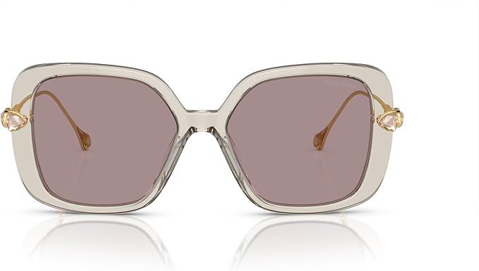 SWAROVSKI SK6011 Sunglasses, Transparent Light Brown/Violet, 55 mm