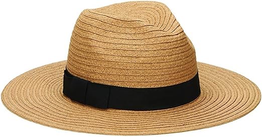 San Diego Hat Company Women's Paperbraid Fedora with Bow Band