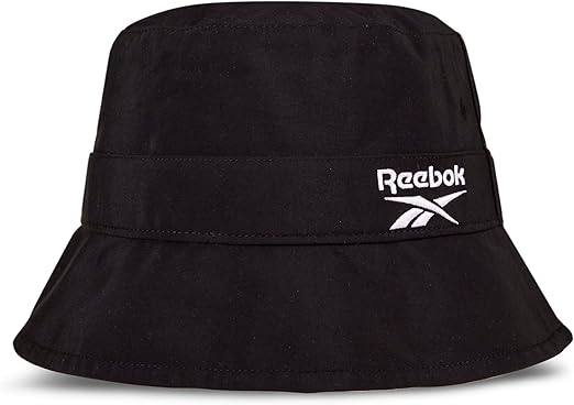 Reebok Classic Bucket Hat with Embroidered Logo and Quick Dry Inner Sweatband, 100% Recycled Nylon Fabric