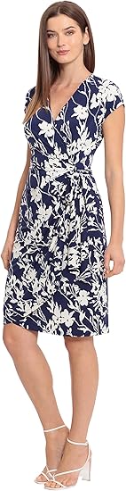 Maggy London Women's Printed Matte Jersey Wrap