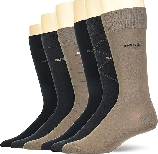 BOSS Men's Six Pack Regular Length Dress Sock Gift Set