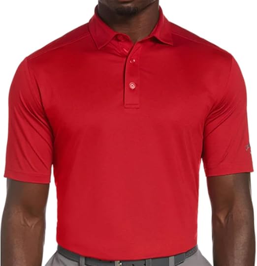 Callaway Men's Solid Micro Hex Performance Golf Polo Shirt with UPF 50 Protection (Size Small-3x Big & Tall)