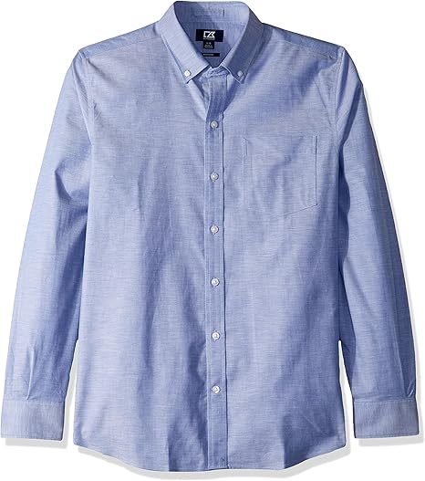 Cutter & Buck Men's Wrinkle Resistant Tailored Fit Long Sleeve Button Down Shirt