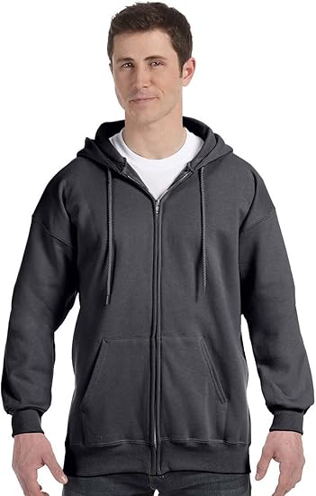 Hanes Mens Ultimate Full-Zip Hoodie, Men'S Hooded Fleece Sweatshirt With Zipper