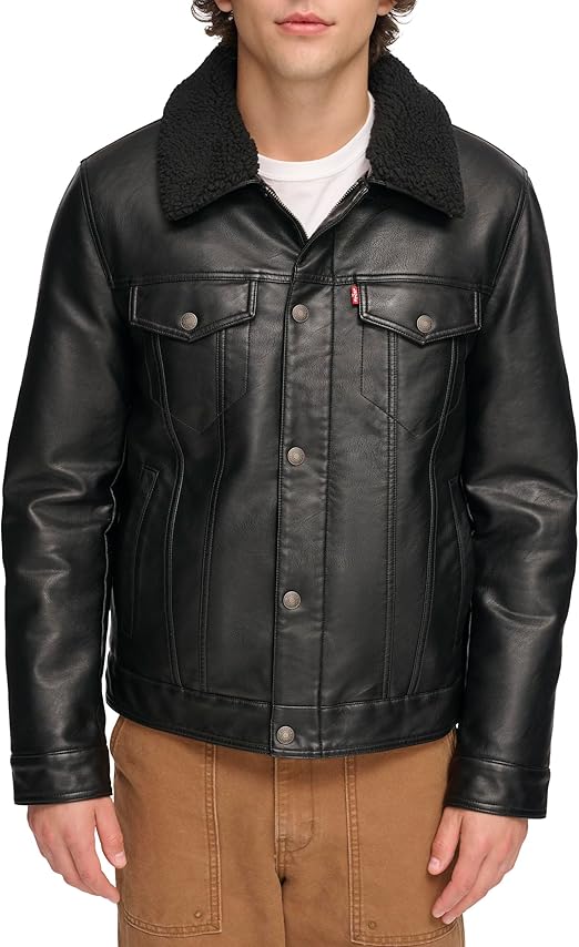 Levi's Men's Faux Leather Classic Trucker Jacket