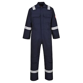 Portwest UBIZ5NARL Regular Fit Bizweld Iona Coverall, Large, Navy