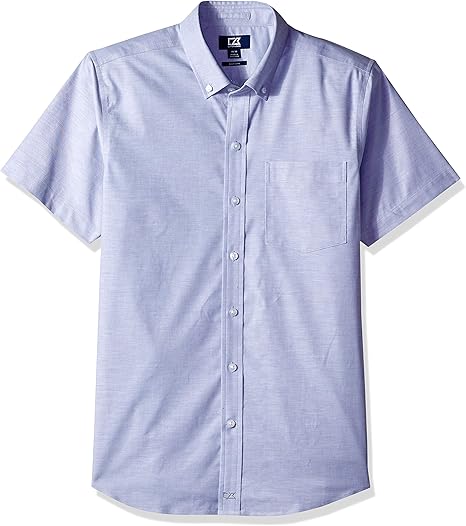 Cutter & Buck Men's Easy Care Tailored Fit Stretch Oxford Short Sleeve Shirt