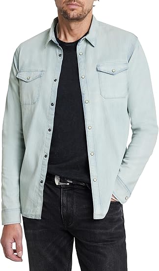 John Varvatos Men's Marshall Western Shirt