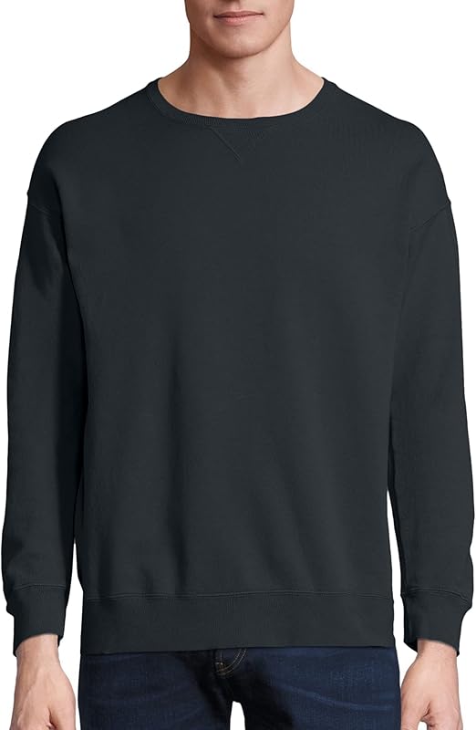 Hanes Originals Fleece, Garment Dyed Pullover, Crewneck Sweatshirts for Men