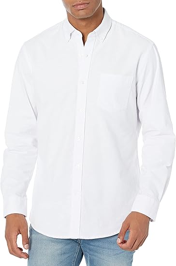 Amazon Essentials Men's Regular-Fit Long-Sleeve Pocket Oxford Shirt