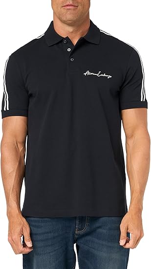 A｜X ARMANI EXCHANGE Men's Regular Fit Stretch Cotton Signature Logo Polo