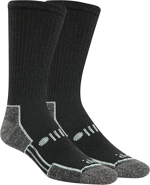 Jeep Men's Heavy Duty Wool Crew Socks-2 Pair Pack-Cushioned Comfort