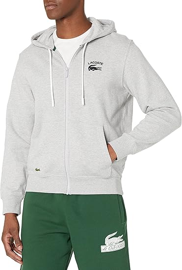 Lacoste mens Men's Long Sleeve Classic Fit French Terry Zip-up Hoodie