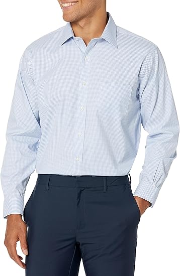 Brooks Brothers Men's Regular Fit Non-Iron Stretch Ainsley Spread Collar Dress Shirt