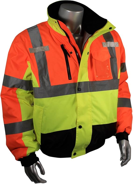 Radians SJ12-3ZMS-M 3 Weather Proof Multi-Color Bomber Jacket with Quilted Built-In Liner