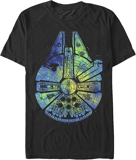 STAR WARS Men's Psychedelic Millenium Falcon T-Shirt