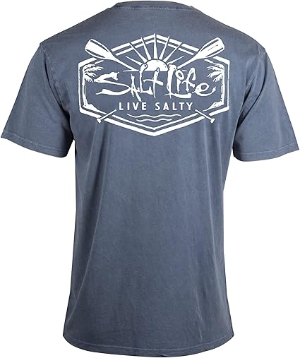 Salt Life Men's Sunrise Paddle Short Sleeve Salt Washed Comfort Fit Tee Shirt