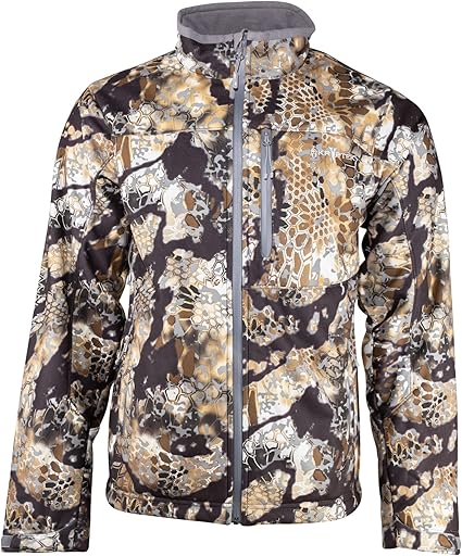 Kryptek Men’s Njord Hunting Jacket, Windproof camo soft shell jacket